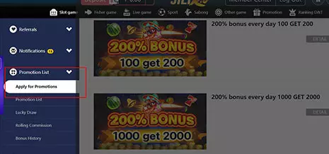Go to Promotion List