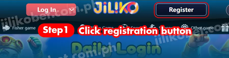 Click registration button